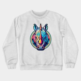 Colorful Rhino Crewneck Sweatshirt